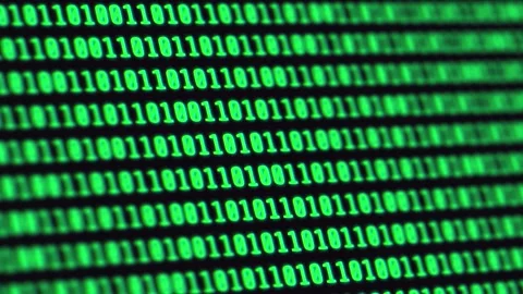 Green Binary Screen Texture Motion Background Stock Footage 335880388