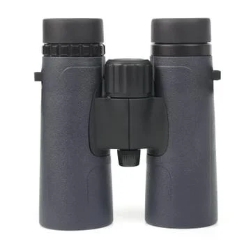 Green binoculars on white background.. optical device. Stock Photos