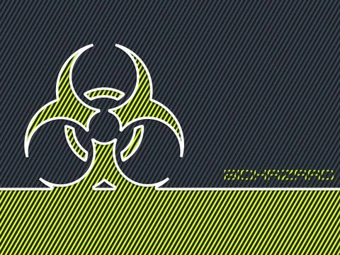 Green bio hazard warning background Stock Illustration