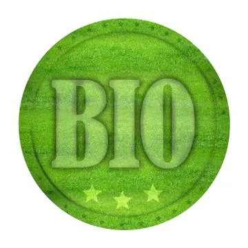 Green bio icon creative round symbol Stock Illustration