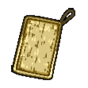 Green biodegradable kitchen sponge pixel art vector illustration Stock Illustration