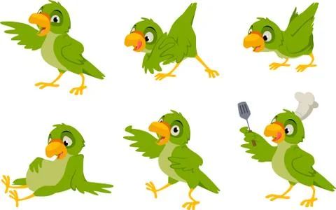 Green bird Stock Illustration