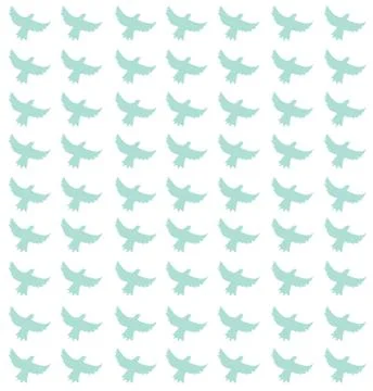 Green birds pattern Stock Illustration