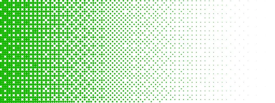 Green bitmap gradient texture. Fading pixelated 8 bit gradation pattern Stock Illustration