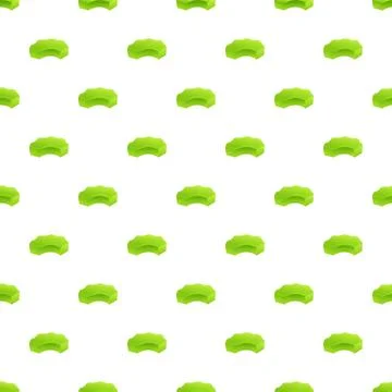Green bitter melon slices creating seamless pattern イラスト素材