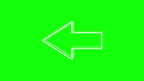 Green Black Arrow Icon Horizontal 16:9 Green Screen Stock Footage 340461551