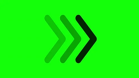 Green Black Arrow Icon Horizontal 16:9 Green Screen Vídeo Stock 340461558