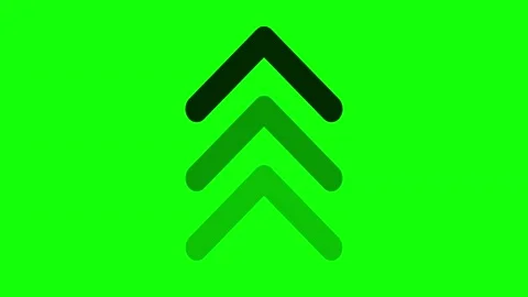 Green Black Arrow Icon Horizontal 16:9 Green Screen Stock Footage 340461884