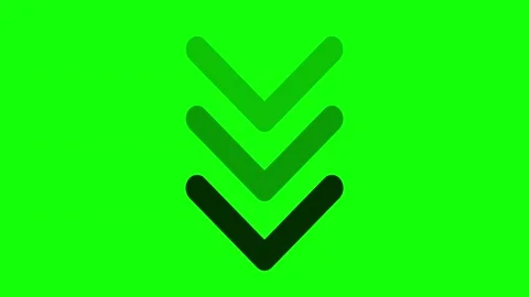 Green Black Arrow Icon Horizontal 16:9 Green Screen 스톡 동영상 340461887