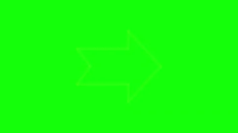 Green Black Arrow Screen Horizontal 16:9 Green Screen Stock Footage 340461575