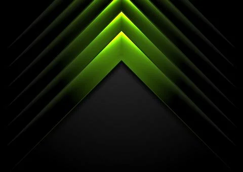 Green black arrows tech glowing abstract background 스톡 일러스트