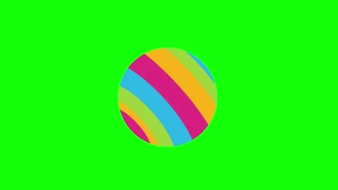 Green Black Ball Screen Horizontal 16:9 Green Screen Stock Footage 340459587