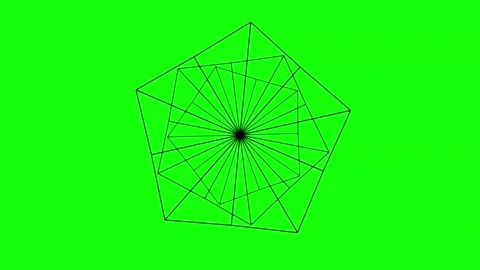 Green Black Diamond Horizontal 16:9 Green Screen Video stock 340458772