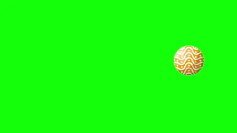 Green Black Golf Ball Horizontal 16:9 Green Screen Video stock 340459947