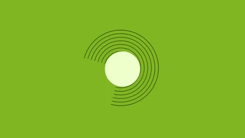 Green Black Segmented Circle Spin Loop Background Stock Footage 332914220