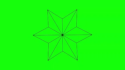 Green Black Star Horizontal 16:9 Green Screen 스톡 동영상 340461111