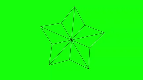 Green Black Star Horizontal 16:9 Green Screen Vidéo 340461191