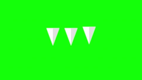 Green Black Triangle Screen Horizontal 16:9 Green Screen Stock Footage 340461919