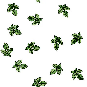 Green blackberry leaf vector seamless pattern Stockillustratie