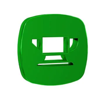 Green Blacksmith anvil tool icon isolated on transparent background. Metal Stock Illustration