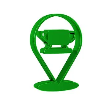 Green Blacksmith anvil tool icon isolated on transparent background. Metal Illustrazione stock
