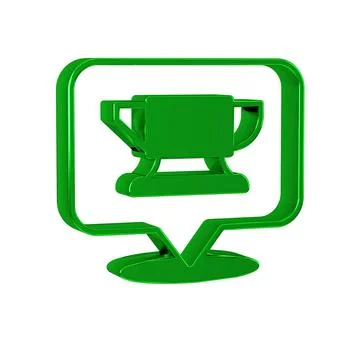 Green Blacksmith anvil tool icon isolated on transparent background. Metal Stock Illustration