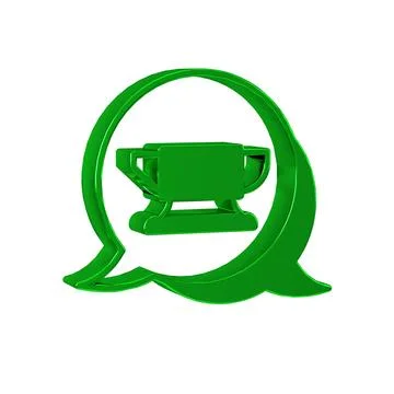 Green Blacksmith anvil tool icon isolated on transparent background. Metal Stock Illustration
