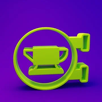 Green Blacksmith anvil tool icon isolated on purple-blue background. Metal .. Stock Illustration