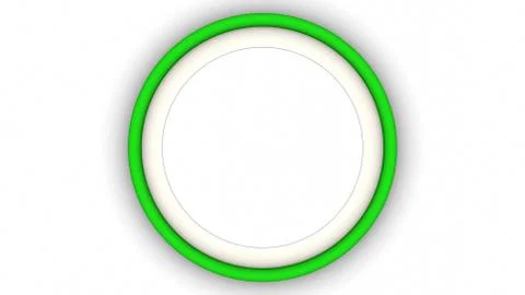 Green blank frame on white background. 3d rendering Stock Illustration