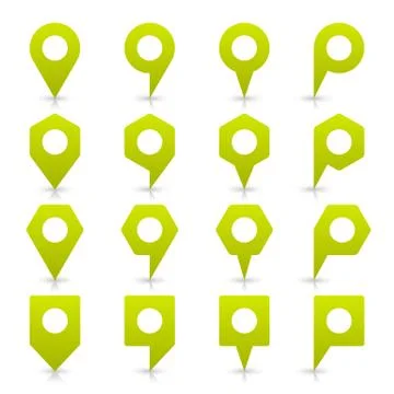 Green blank map pin sign flat location icon Stock-Illustration