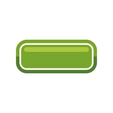 Green blank rounded rectangle button for web interface 库存插图
