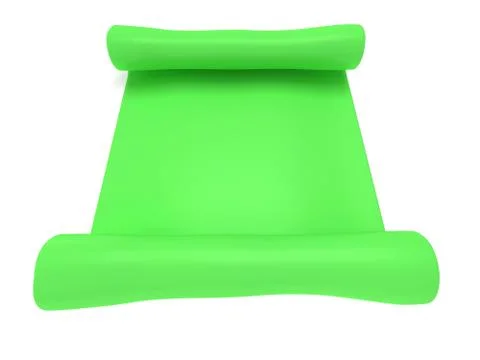 Green blank scroll paper. Manuscript. 3d render イラスト素材
