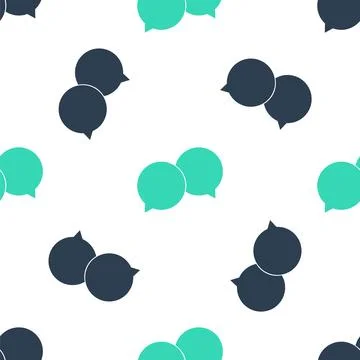 Green Blank speech bubbles icon isolated seamless pattern on white background イラスト素材