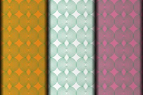 Green blend circle style vector eps pattern design template. Stock Illustration