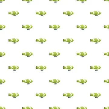 Green blimp airship flying pattern repeating background Stock Illustration
