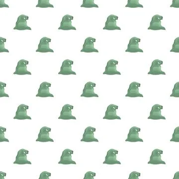 Green blob cartoon pattern creating texture background Illustrazione stock