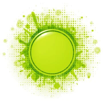 Green blobs with speech bubble Stock Illustration