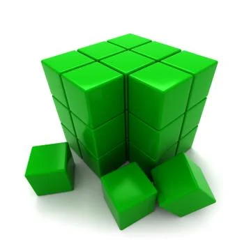 Green blocks Stock Illustration