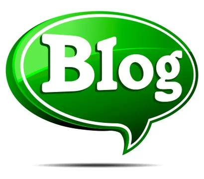Green Blog Speech Bubble Stock Illustration