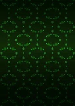 Green blossom baroque pattern dark background vector illustration Stock Illustration