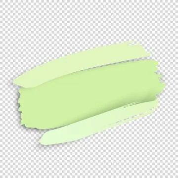 Green blots on transparent background. Lime color blots with shadow. Cosmetic Illustrazione stock