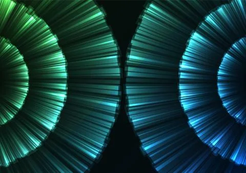 Green blue abstract flower layer bloom bar background Stock Illustration