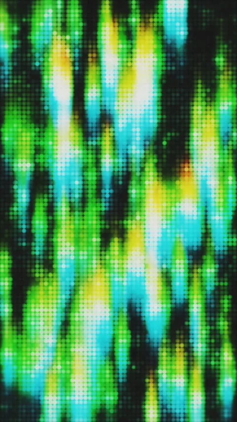 Green, blue, and yellow dot matrix lights Stock Footage 327009229