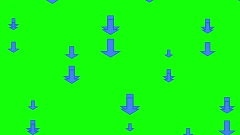Green Blue Arrow Screen Horizontal 16:9 Green Screen Video stock 340461586