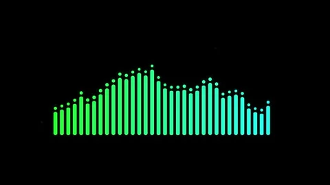 Green Blue Audio Equalizer Sound Wave Animation Stock Footage 336446390