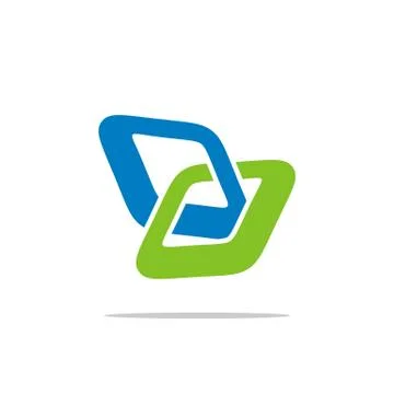 Green Blue Chain Logo Template Illustration Design. Vector EPS 10. Ilustración de archivo