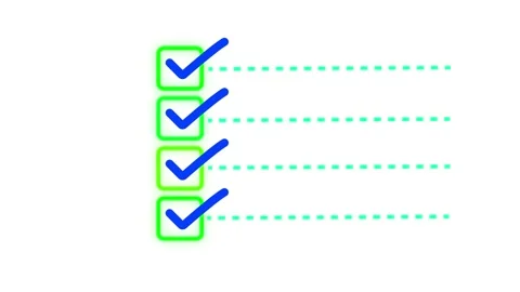 Green Blue Checklist Task Management and Productivity Icon Stock Footage 345100308