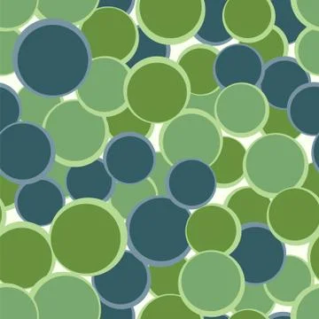 Green blue circles seamless pattern. Abstract decorative background 스톡 일러스트
