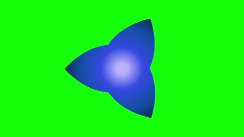 Green Blue Fish Triangle Horizontal 16:9 Green Screen Stock Footage 340461217