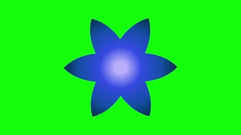 Green Blue Flower Horizontal 16:9 Green Screen Video stock 340461230